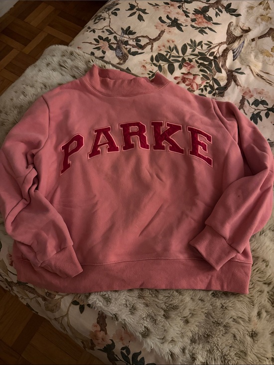 Parke Sweaters - PARKE Pink and Red mock neck Sweatshirt L/XL